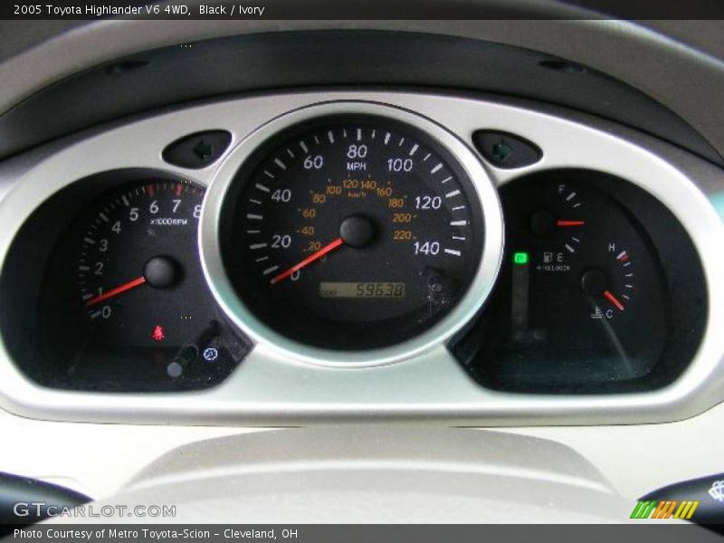 Black / Ivory 2005 Toyota Highlander V6 4WD