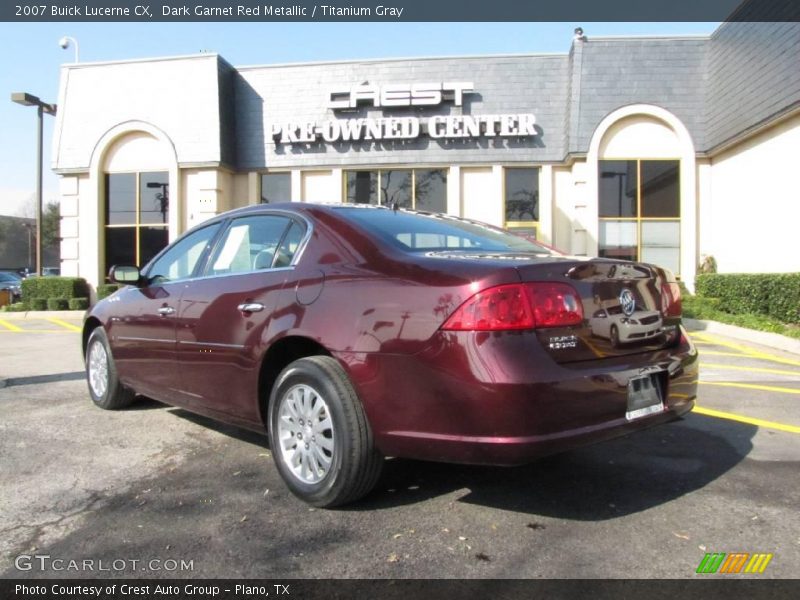 Dark Garnet Red Metallic / Titanium Gray 2007 Buick Lucerne CX
