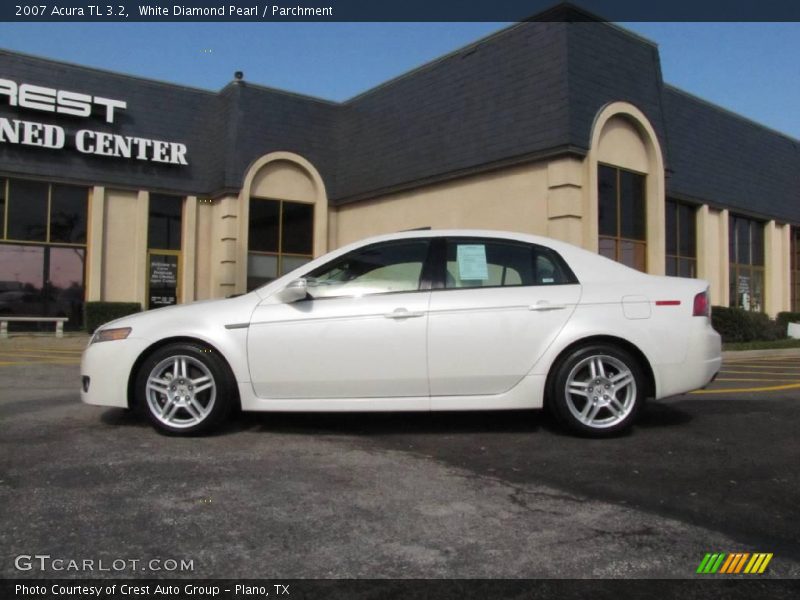 White Diamond Pearl / Parchment 2007 Acura TL 3.2