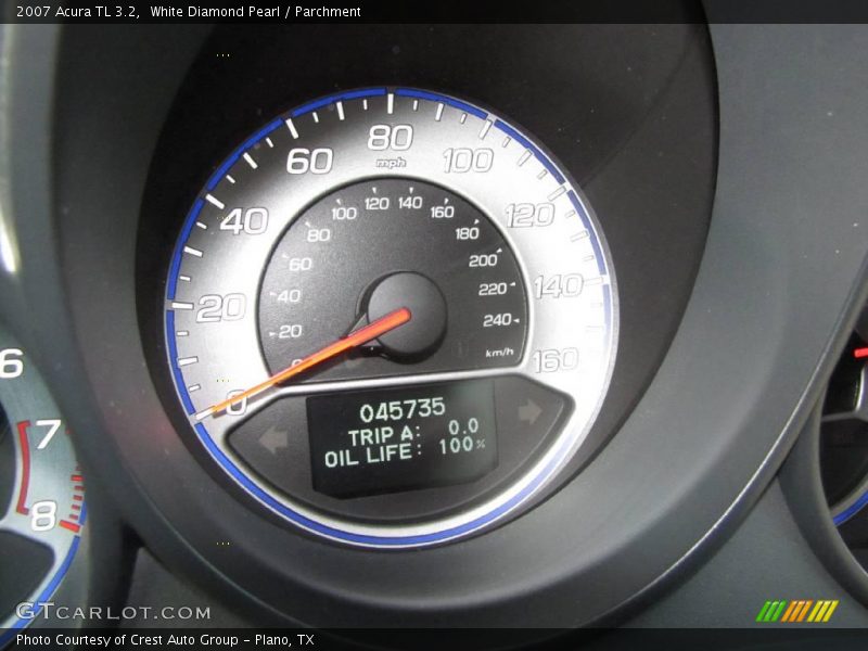 White Diamond Pearl / Parchment 2007 Acura TL 3.2