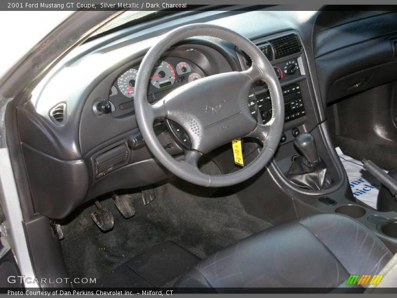 Silver Metallic / Dark Charcoal 2001 Ford Mustang GT Coupe