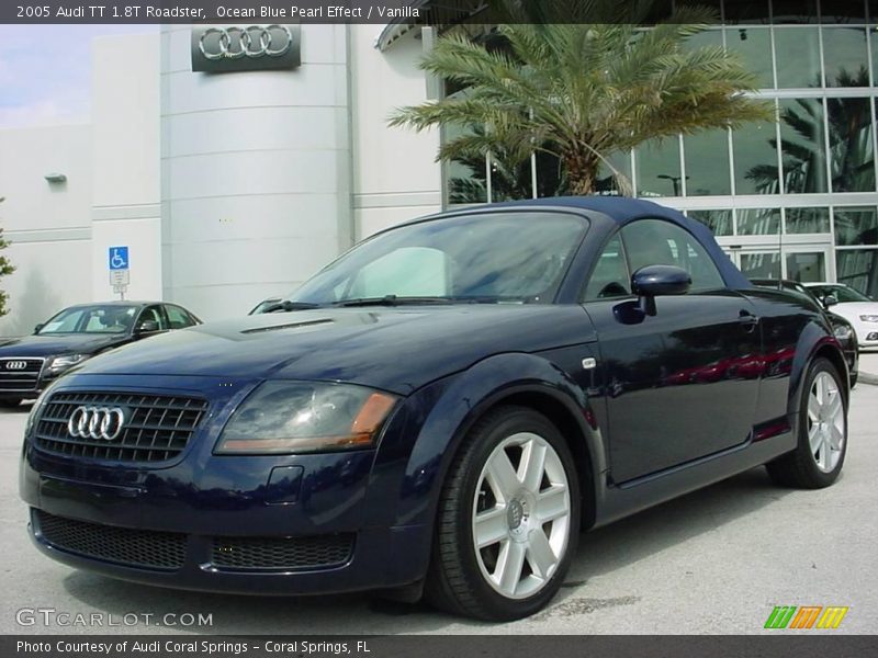 Ocean Blue Pearl Effect / Vanilla 2005 Audi TT 1.8T Roadster
