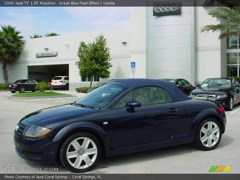 Ocean Blue Pearl Effect / Vanilla 2005 Audi TT 1.8T Roadster