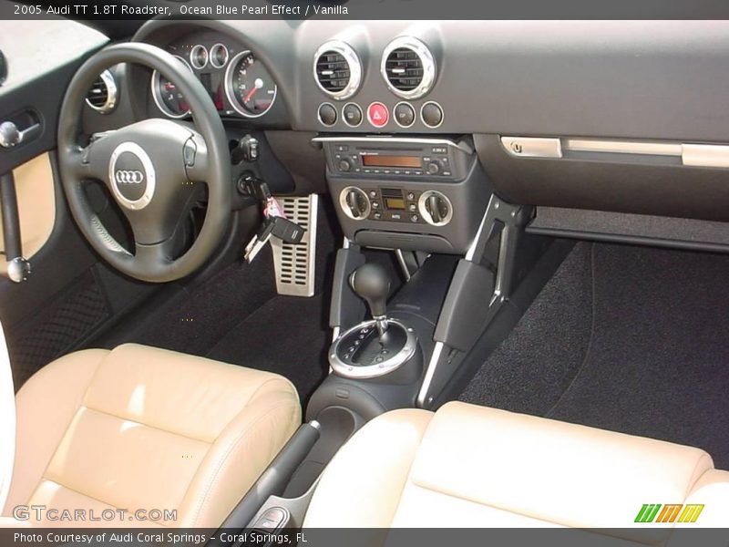 Ocean Blue Pearl Effect / Vanilla 2005 Audi TT 1.8T Roadster
