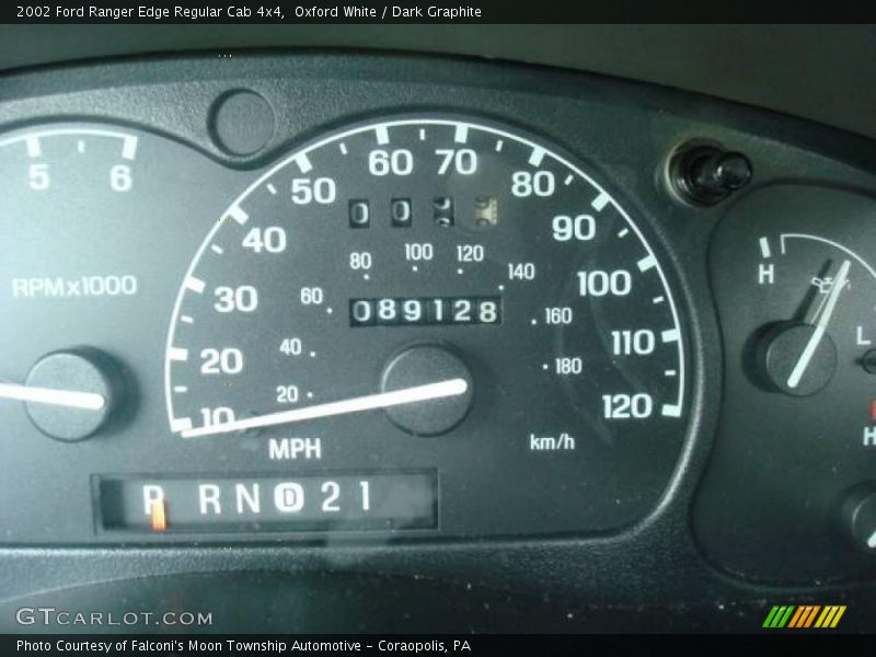 Oxford White / Dark Graphite 2002 Ford Ranger Edge Regular Cab 4x4