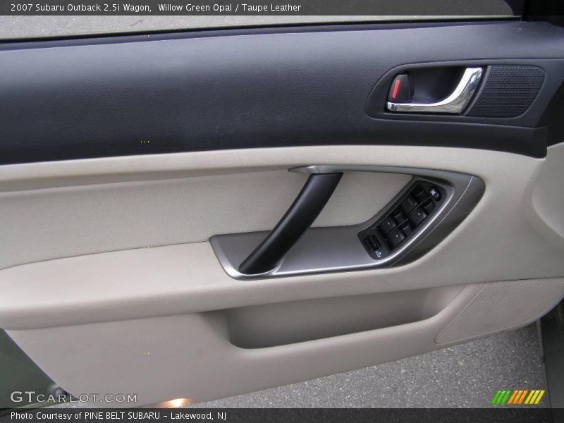 Willow Green Opal / Taupe Leather 2007 Subaru Outback 2.5i Wagon