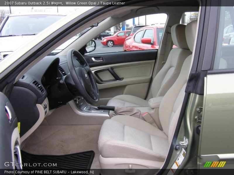 Willow Green Opal / Taupe Leather 2007 Subaru Outback 2.5i Wagon