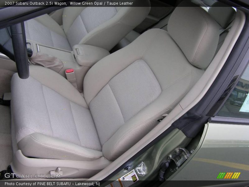 Willow Green Opal / Taupe Leather 2007 Subaru Outback 2.5i Wagon