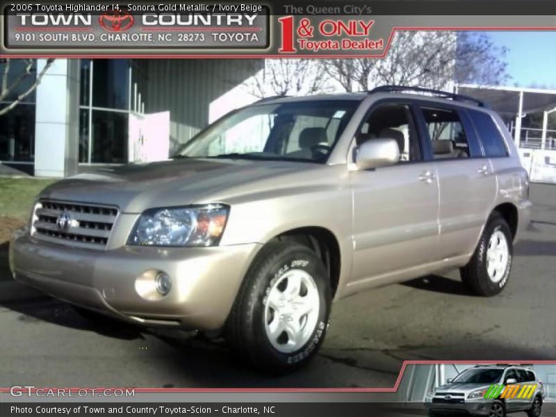 Sonora Gold Metallic / Ivory Beige 2006 Toyota Highlander I4