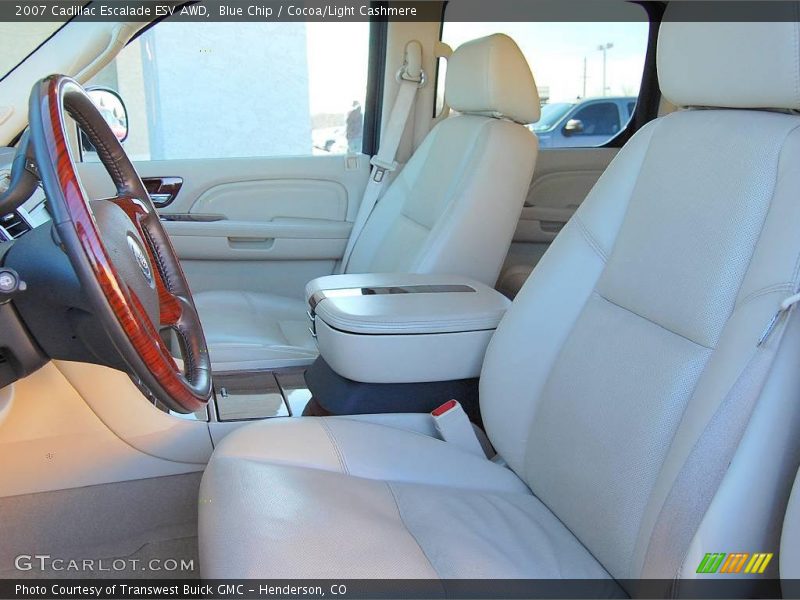 Blue Chip / Cocoa/Light Cashmere 2007 Cadillac Escalade ESV AWD