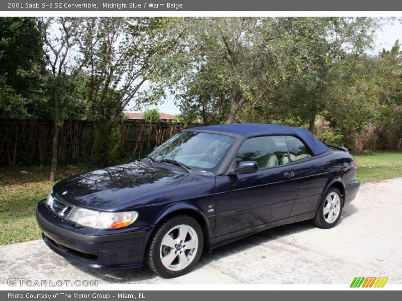 Midnight Blue / Warm Beige 2001 Saab 9-3 SE Convertible