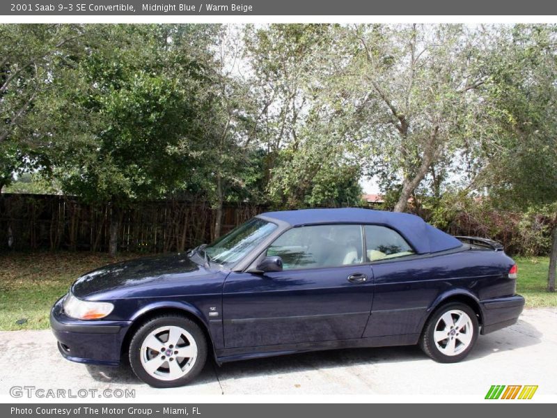 Midnight Blue / Warm Beige 2001 Saab 9-3 SE Convertible