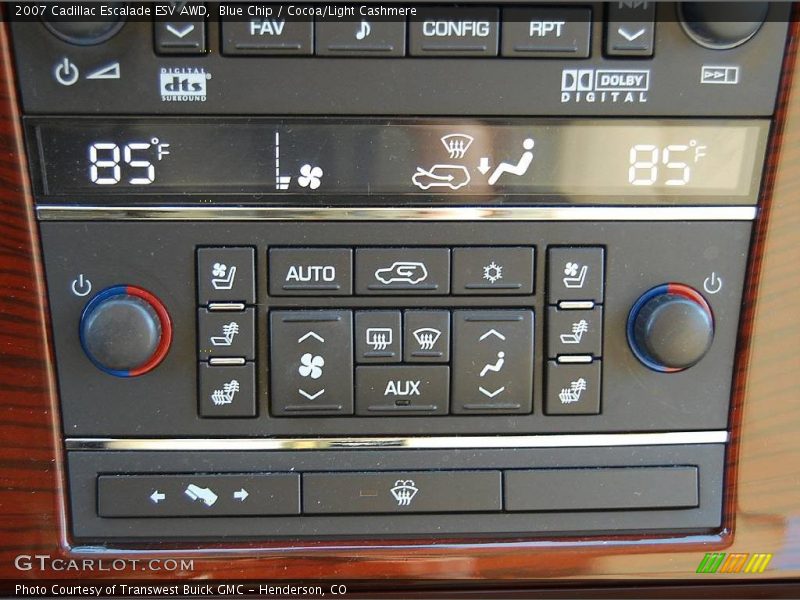 Blue Chip / Cocoa/Light Cashmere 2007 Cadillac Escalade ESV AWD