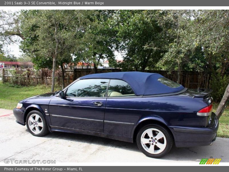 Midnight Blue / Warm Beige 2001 Saab 9-3 SE Convertible