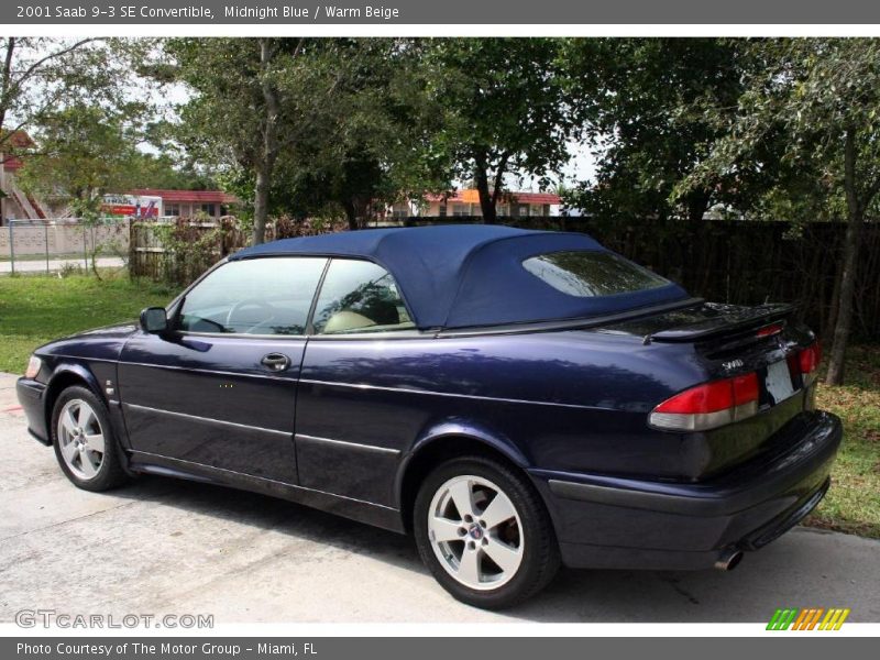 Midnight Blue / Warm Beige 2001 Saab 9-3 SE Convertible