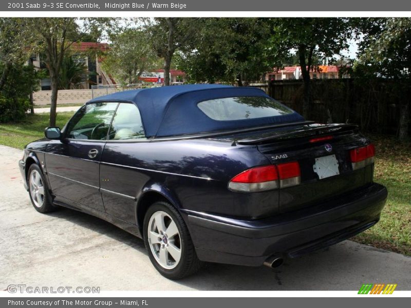 Midnight Blue / Warm Beige 2001 Saab 9-3 SE Convertible