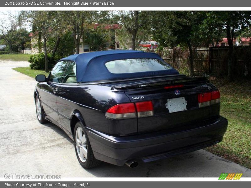 Midnight Blue / Warm Beige 2001 Saab 9-3 SE Convertible