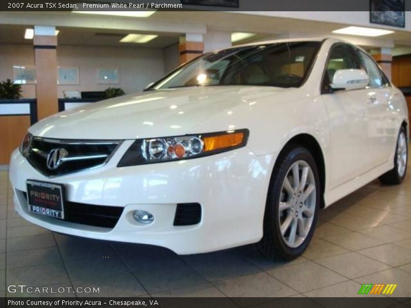 Premium White Pearl / Parchment 2007 Acura TSX Sedan