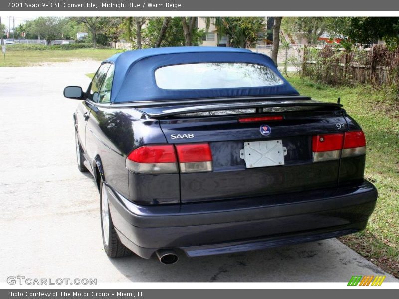 Midnight Blue / Warm Beige 2001 Saab 9-3 SE Convertible