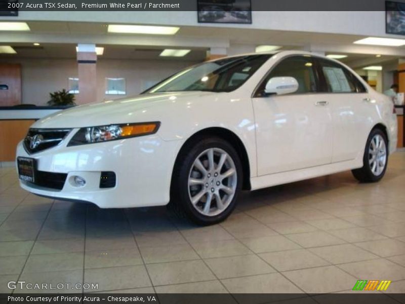 Premium White Pearl / Parchment 2007 Acura TSX Sedan
