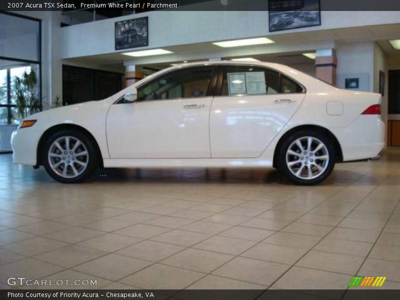 Premium White Pearl / Parchment 2007 Acura TSX Sedan