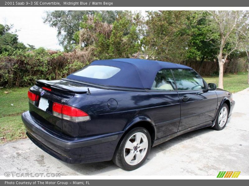 Midnight Blue / Warm Beige 2001 Saab 9-3 SE Convertible
