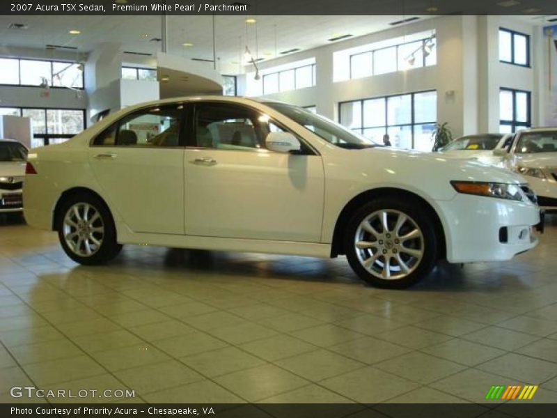 Premium White Pearl / Parchment 2007 Acura TSX Sedan