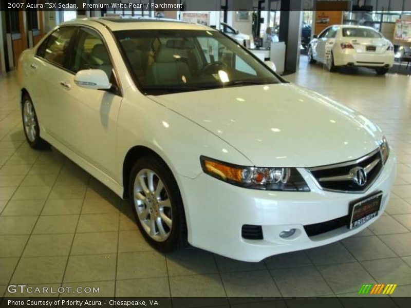 Premium White Pearl / Parchment 2007 Acura TSX Sedan