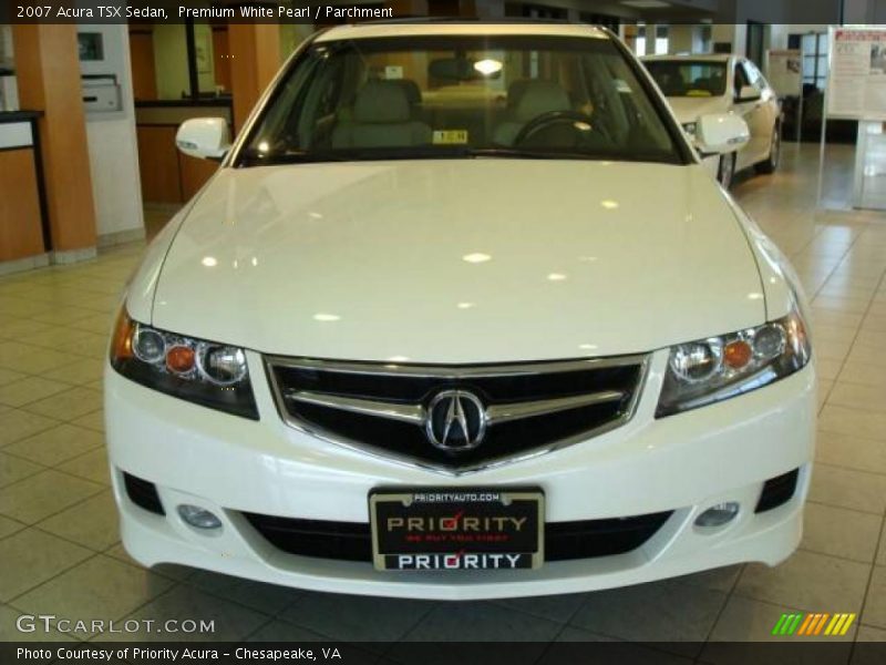 Premium White Pearl / Parchment 2007 Acura TSX Sedan