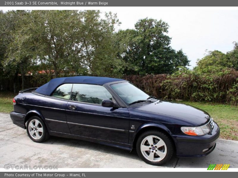 Midnight Blue / Warm Beige 2001 Saab 9-3 SE Convertible