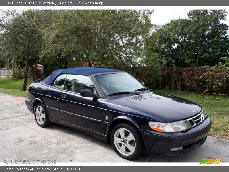 Midnight Blue / Warm Beige 2001 Saab 9-3 SE Convertible