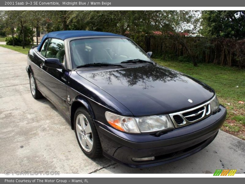 Midnight Blue / Warm Beige 2001 Saab 9-3 SE Convertible
