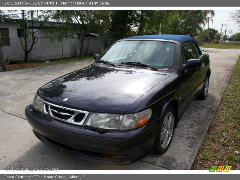 Midnight Blue / Warm Beige 2001 Saab 9-3 SE Convertible