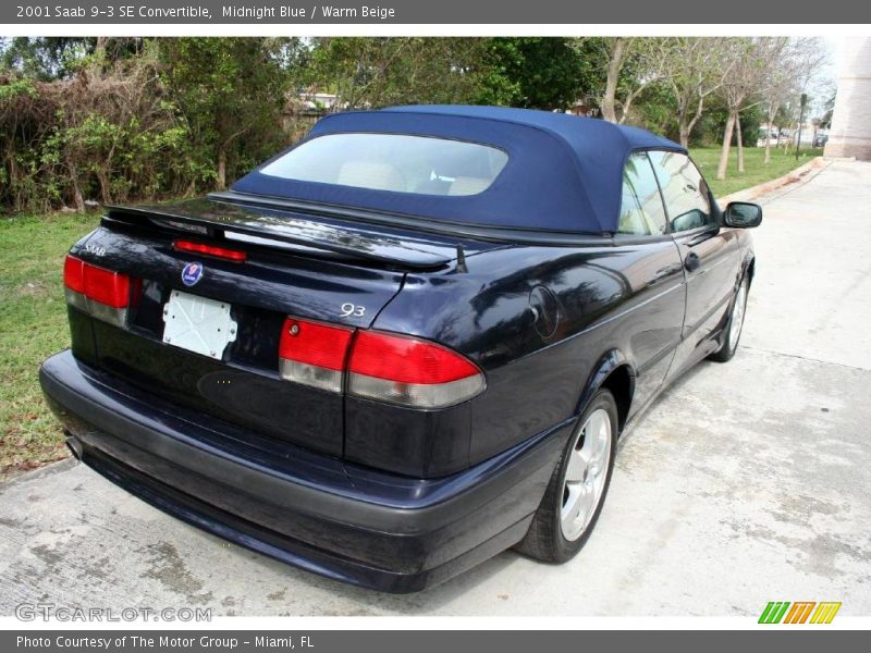 Midnight Blue / Warm Beige 2001 Saab 9-3 SE Convertible