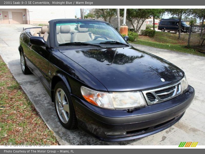 Midnight Blue / Warm Beige 2001 Saab 9-3 SE Convertible