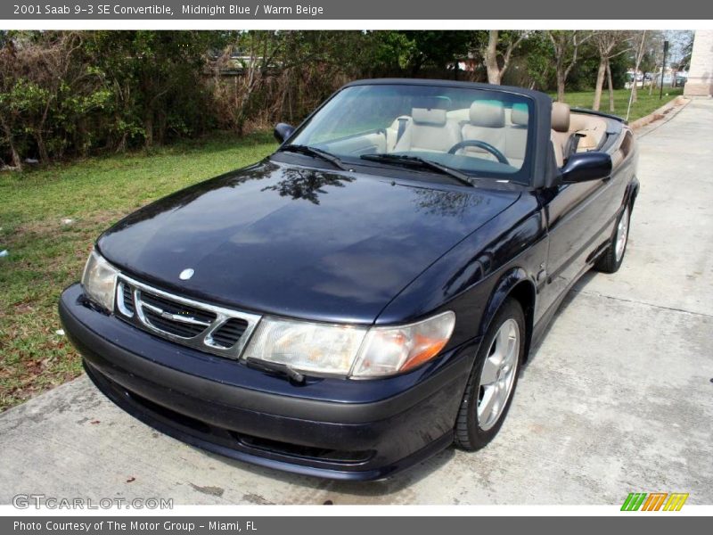 Midnight Blue / Warm Beige 2001 Saab 9-3 SE Convertible