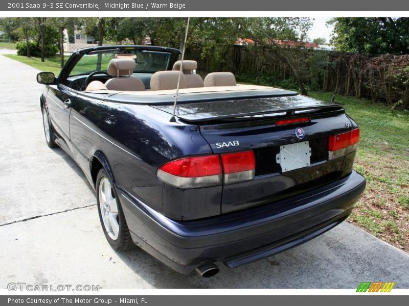 Midnight Blue / Warm Beige 2001 Saab 9-3 SE Convertible