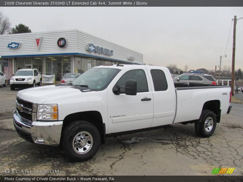 Summit White / Ebony 2008 Chevrolet Silverado 3500HD LT Extended Cab 4x4