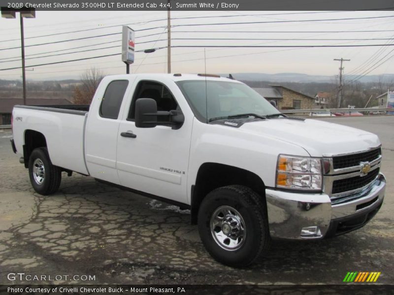 Summit White / Ebony 2008 Chevrolet Silverado 3500HD LT Extended Cab 4x4