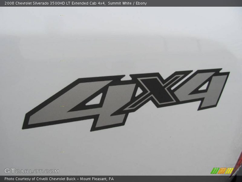 Summit White / Ebony 2008 Chevrolet Silverado 3500HD LT Extended Cab 4x4