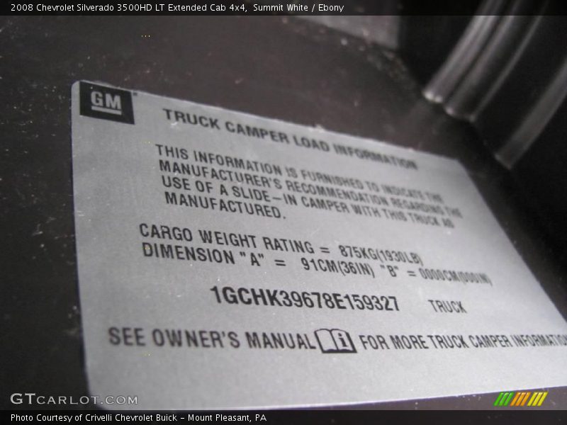 Summit White / Ebony 2008 Chevrolet Silverado 3500HD LT Extended Cab 4x4