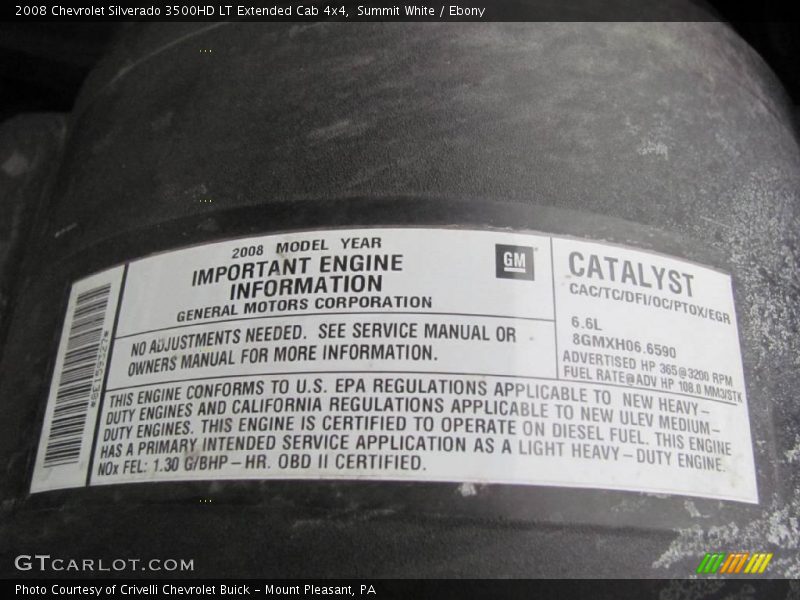 Summit White / Ebony 2008 Chevrolet Silverado 3500HD LT Extended Cab 4x4