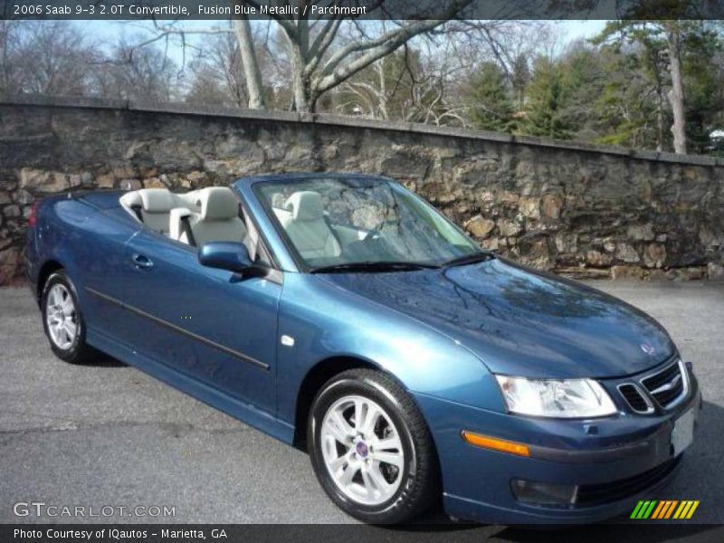Fusion Blue Metallic / Parchment 2006 Saab 9-3 2.0T Convertible