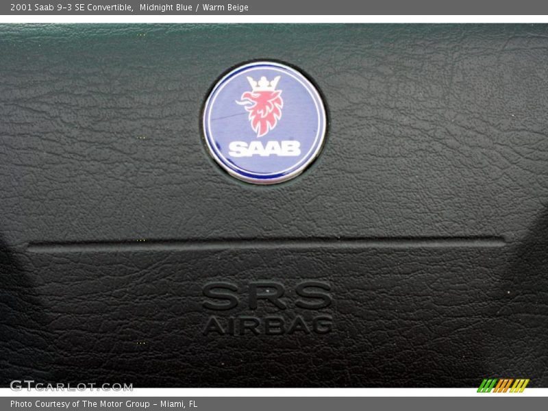 Midnight Blue / Warm Beige 2001 Saab 9-3 SE Convertible