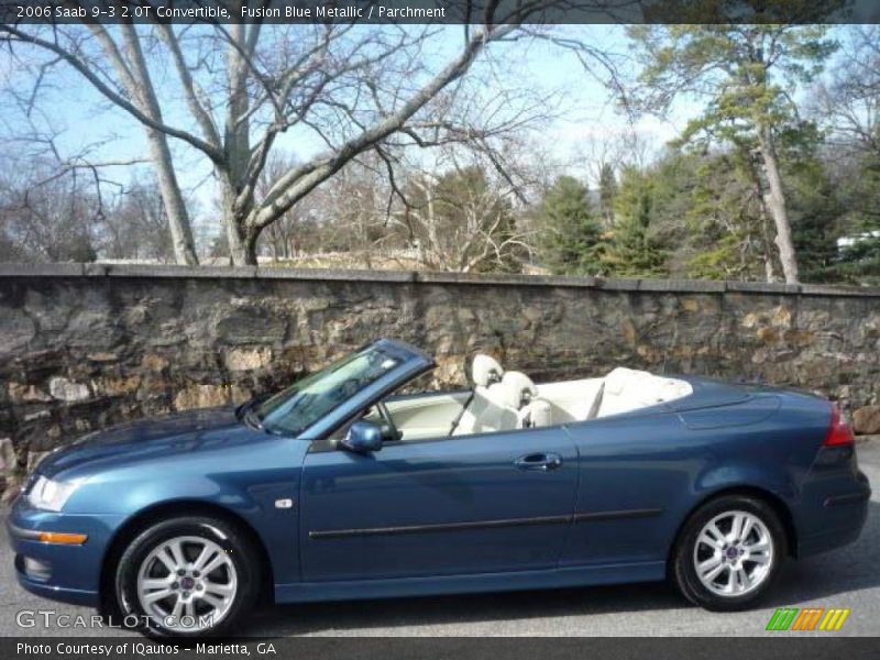 Fusion Blue Metallic / Parchment 2006 Saab 9-3 2.0T Convertible