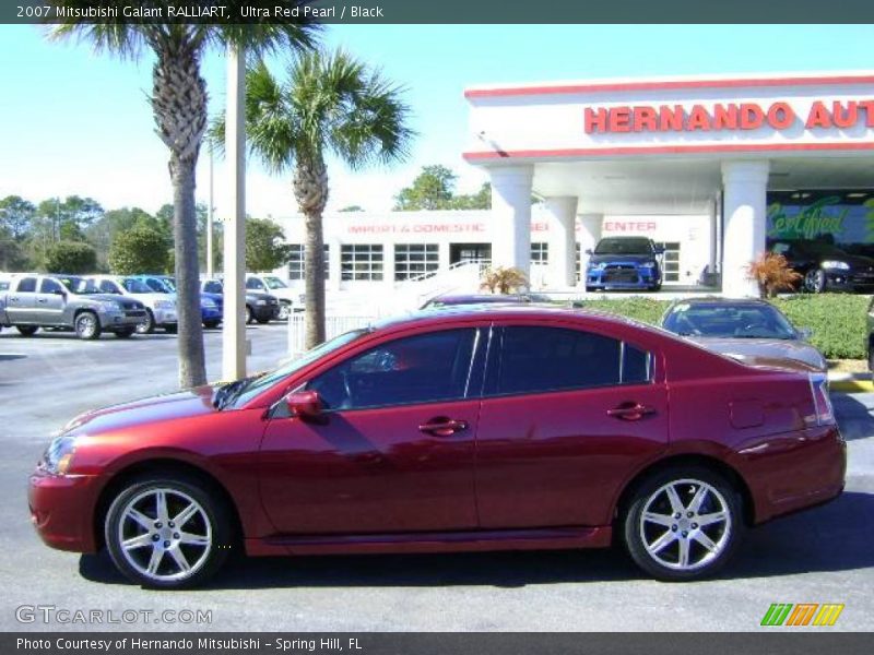 Ultra Red Pearl / Black 2007 Mitsubishi Galant RALLIART