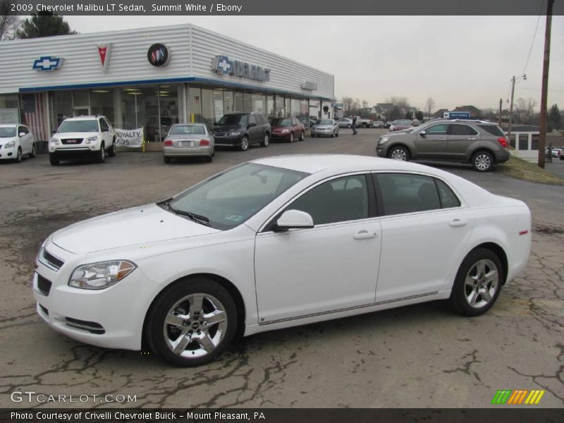 Summit White / Ebony 2009 Chevrolet Malibu LT Sedan