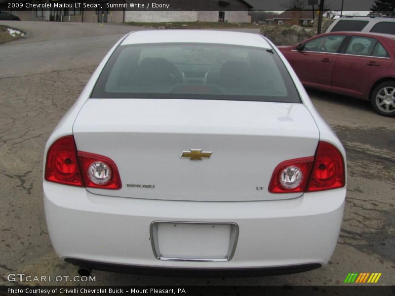 Summit White / Ebony 2009 Chevrolet Malibu LT Sedan