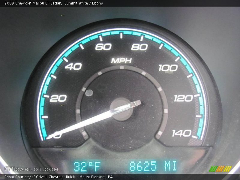 Summit White / Ebony 2009 Chevrolet Malibu LT Sedan