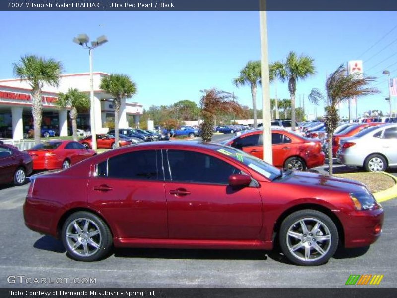 Ultra Red Pearl / Black 2007 Mitsubishi Galant RALLIART